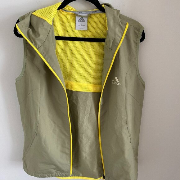 ADIDAS Men Women Outdoor Golf Hoody Vest Front and Back Pockets Green Sz L - Picture 4 of 8